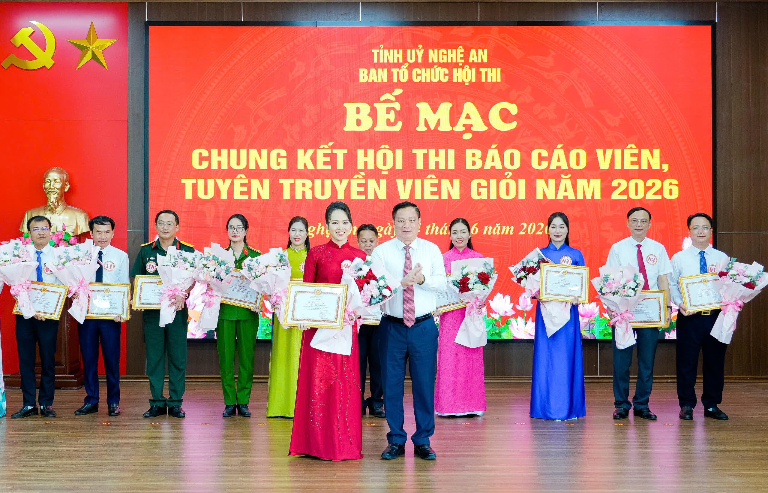 Giảng viên Trường Chính trị tỉnh Nghệ An đạt giải Nhất Hội thi Báo cáo viên, tuyên truyền viên giỏi tỉnh Nghệ An năm 2026